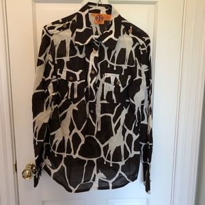 Tory Burch Giraffe Print Blouse